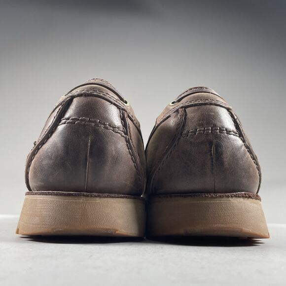 Ugg 3265 Oxson Stout Men’s 11.5 Brown Leather Waterproof Boat Sneaker Shoes GUC - Picture 3 of 9